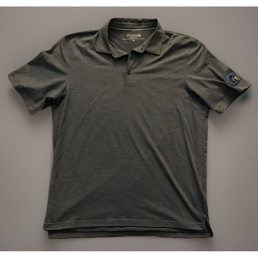 Vineyard Vines Jim Nantz SS Polo Shirt Blue Stripes Pima Cotton Logo XL JBHS